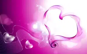 Floating purple Hearts