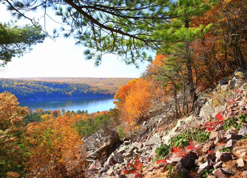 A trek around Devils's Lake State Park is a must-do for those visiting Baraboo, Wisconsin.