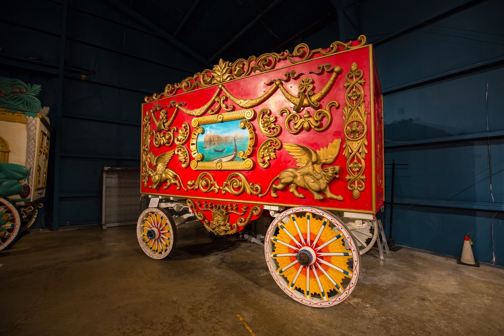 Circus World Museum, photo of an old circus cart 