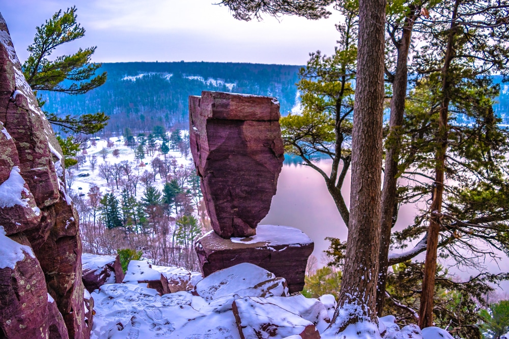Devil's Lake State Park in the winter is such a great thing to do in baraboo