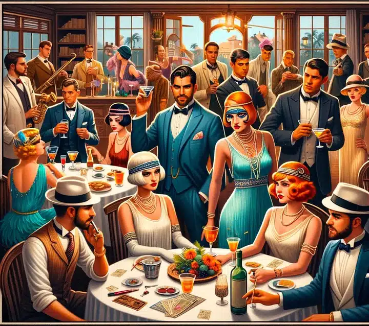 Large 1920's party