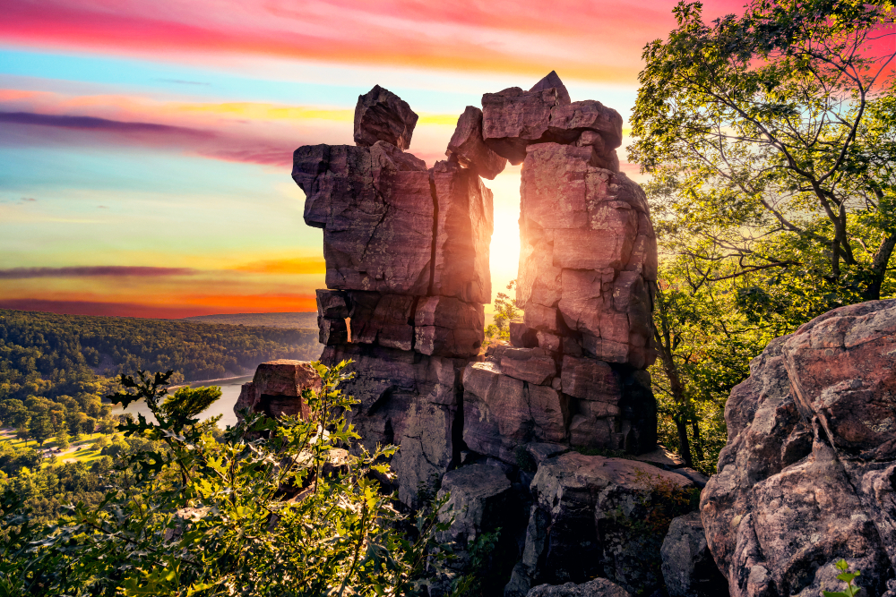 Why You Should Visit Devil's Lake State Park 1 Sunset through the Devil's Doorway at Devil's Lake State Park.