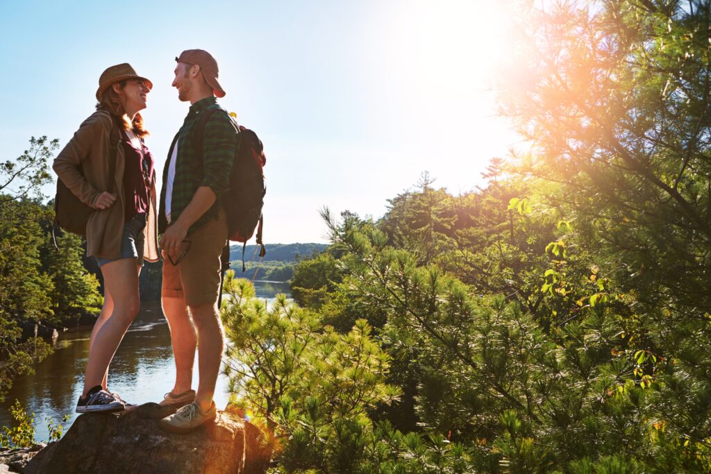 Why You Should Visit Devil's Lake State Park 7 A couple takes a break from hiking, one of the best things to do in Devil's Lake State Park.